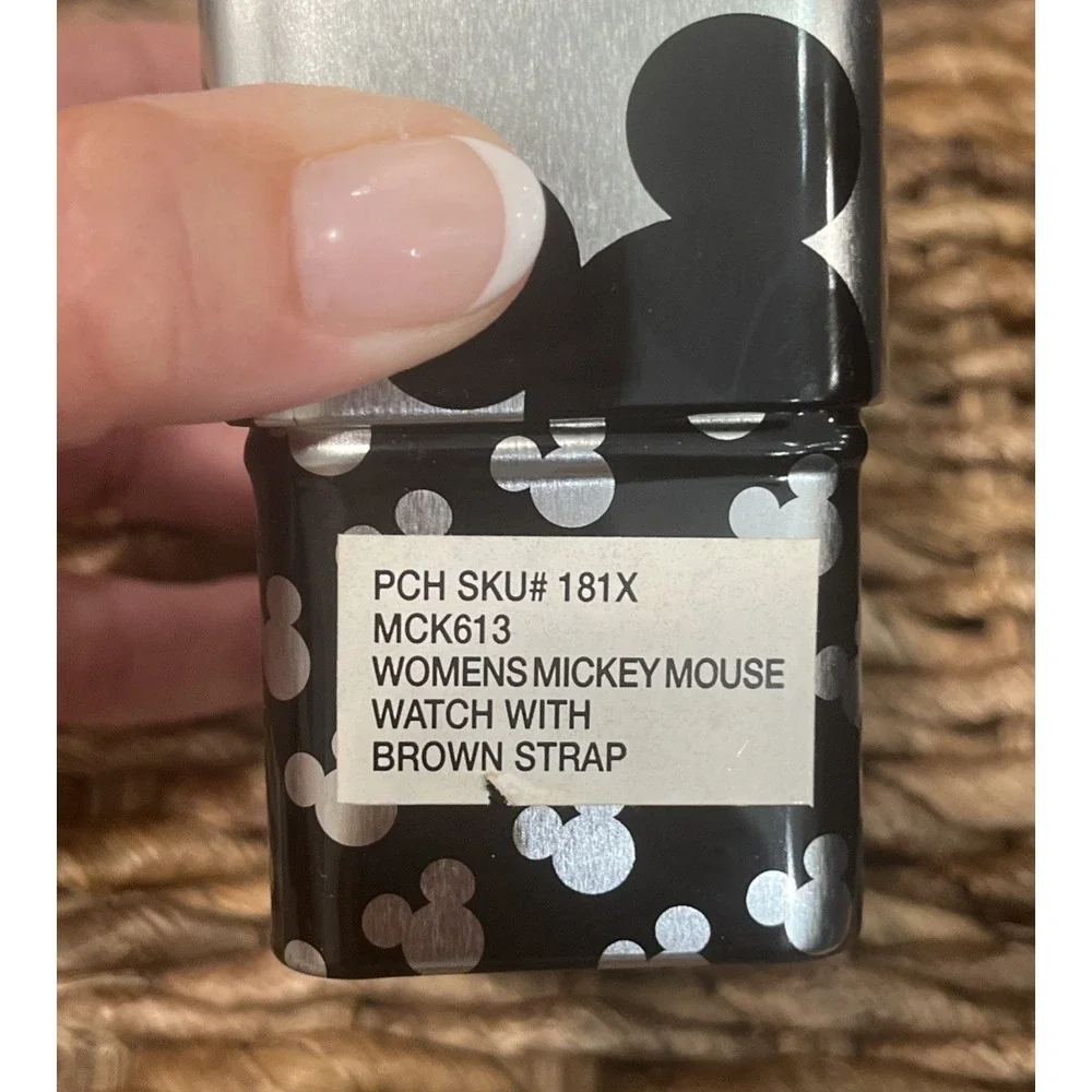 Disney Mickey Mouse Women's Collectible Watch Brown Quartz Analog MCK613 NEW!